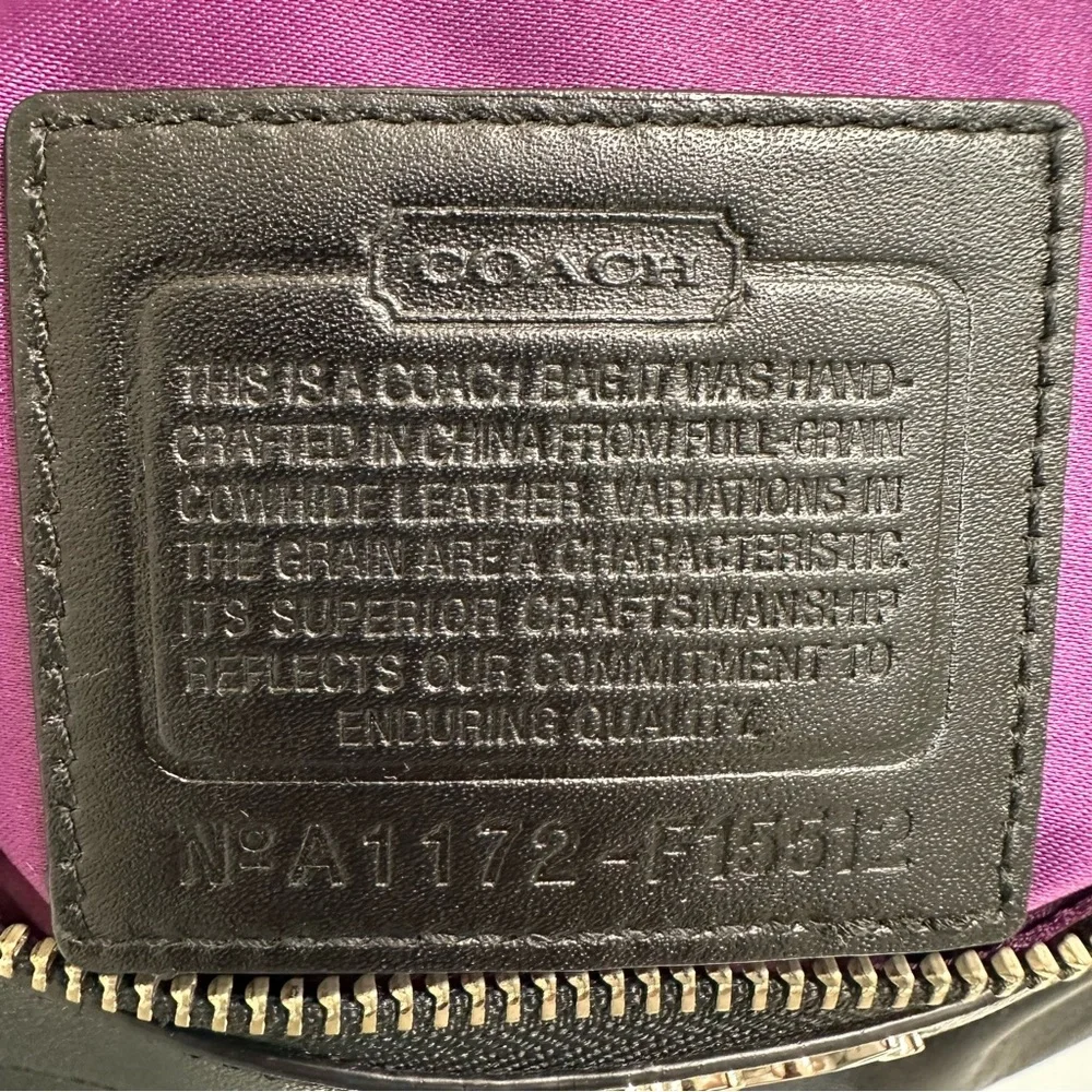 Coach Ashley Pleated Leather Shoulder Bag‎ Black Y2K